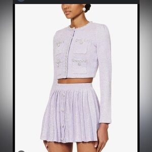 Self portrait Lavender Pleated Skirt NEW WITH BOX AND TAGS